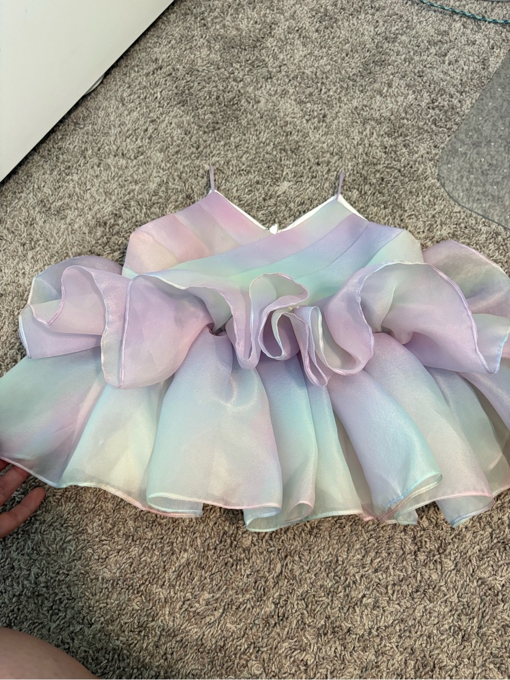 Girls Pastel Ruffled Tank Top - Brand Unknown